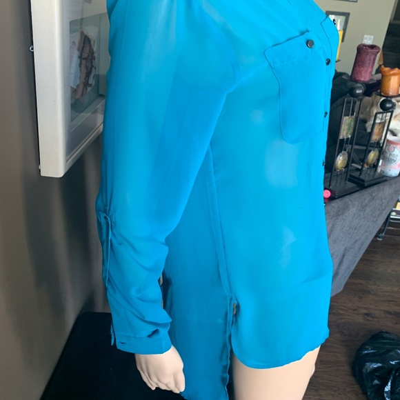 Kenneth Cole Sheer Blouse - Picture 2 of 3